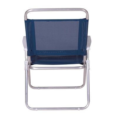 Cadeira De Praia Alumínio Master Plus Até 120kg Cores Mor Cor:azul Azul