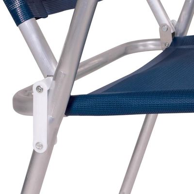 Cadeira De Praia Alumínio Master Plus Até 120kg Cores Mor Cor:azul Azul