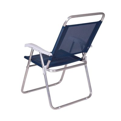 Cadeira De Praia Alumínio Master Plus Até 120kg Cores Mor Cor:azul Azul
