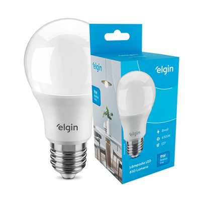 Lâmpada Led Elgin Bulbo 9w A60 E27 Bivolt 6500k Luz Fria