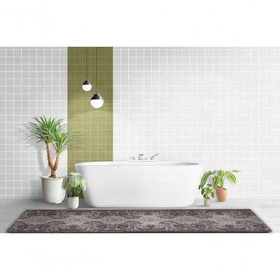 Tapete Passadeira Emborrachada Pvc Antiderrapante 0,65x3,00m Barrado Arabesco
