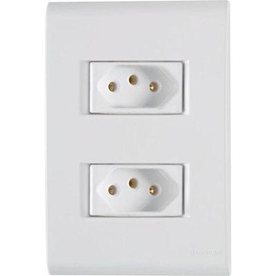 Conjunto 4 X 2 Com 2 Tomadas 2p+t 20a 250v Liz Branco - Tramontina