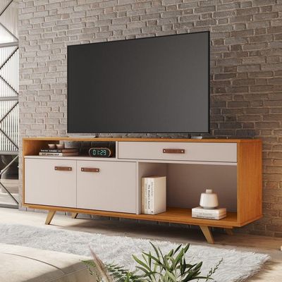 Rack Para Tv Até 65 Polegadas Impar Jcm Movelaria Cinamomo/Off White