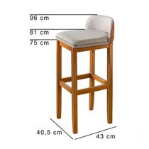 Kit 4 Banquetas Moderna Cozinha Area Externa Gourmet 96cm Altura Ideal Balcão Espaço Churrasqueira