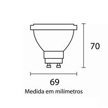 Lâmpada Led Blumenau Ar70 4,8w Gu10 Bivolt 2700k Luz Amarela