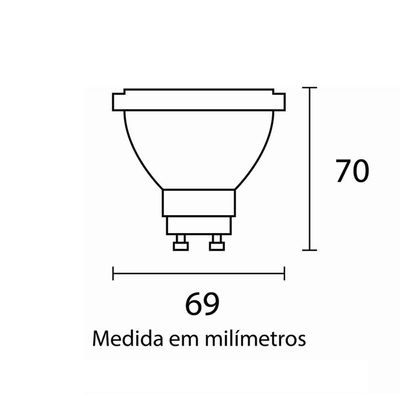 Lâmpada Led Blumenau Ar70 4,8w Gu10 Bivolt 2700k Luz Amarela
