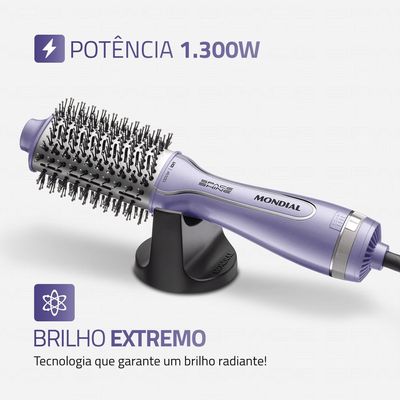 Escova Secadora Space Shine  Mondial  Lilás  1300W  Bivolt - ES-21 BIV