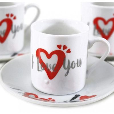Jogo De Xicaras Em Ceramica Sevilha 12 Peças 80ml - Wellhome