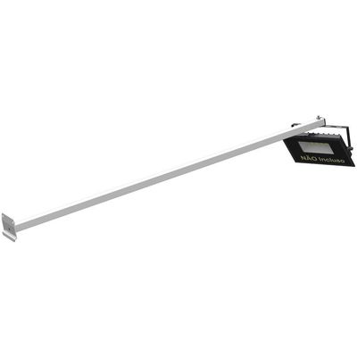 Suporte Refletor Parede Braço Inclinado 100 Cm - Branco