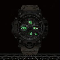 Relógio Esportivo Com Duplo Display E Luz Noturna Led Calendário Cronômetro Verde