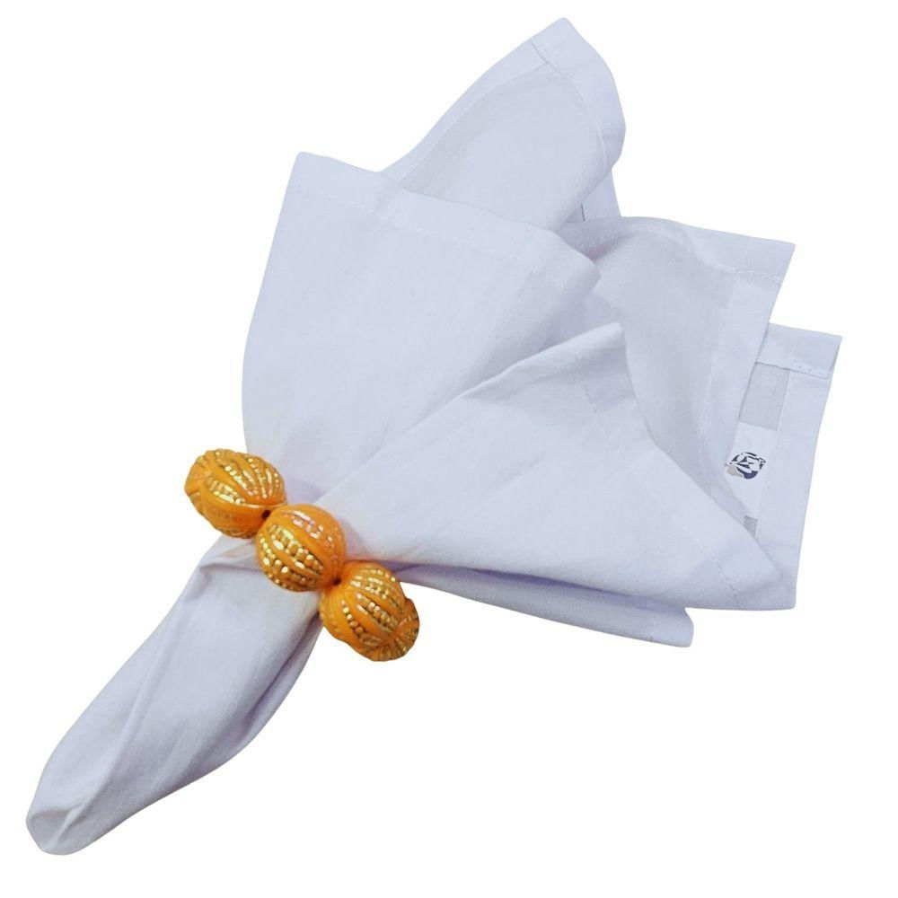 Maison Charlo Kit 4 Argolas De Guardanapos Mística Do Oriente Laranja