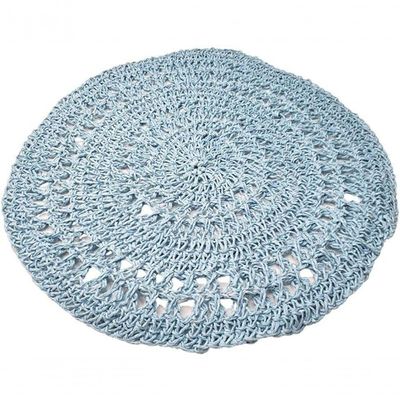 Kit 4 Sousplats Yoi Tricot Azul Glacial 38cmx38cm