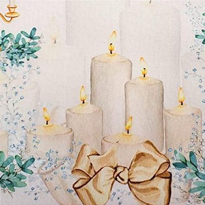 Kit 4 Jogos Americanos Velas De Natal Maravilha Impermeável 43cmx34cm