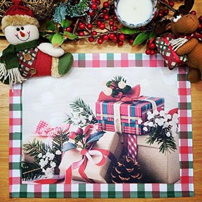 Kit 4 Jogos Americanos Caixa De Presente Natal 43cmx34cm