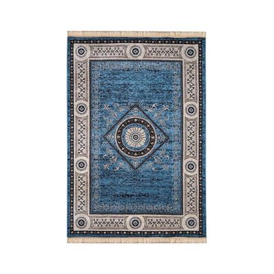 Tapete Para Sala Belga Bruxelas 9 Azul 1,00x1,40m - Edantex