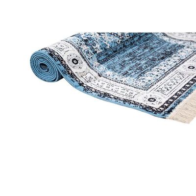 Tapete Para Sala Belga Bruxelas 9 Azul 1,00x1,40m - Edantex