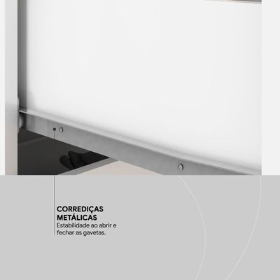 Guarda Roupa Solteiro 4 Portas Com Espelho E 2 Gavetas Loanda Branco-rosa-branco