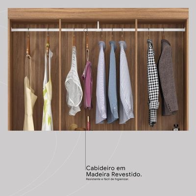 Guarda Roupa Solteiro 6 Portas E 2 Gavetas Ecom Ii Amêndola Touch Amêndola Touch