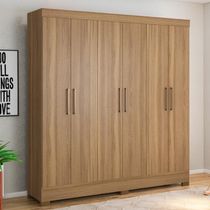 Guarda Roupa Casal 6 Portas E 3 Gavetas Prático Amêndola Touch