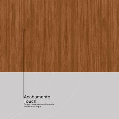 Guarda Roupa Casal 4 Portas Com Espelho E 3 Gavetas Attore Nogueira Touch
