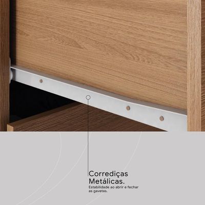 Guarda Roupa Casal 10 Portas E 3 Gavetas New Murano Amêndola Touch-off White