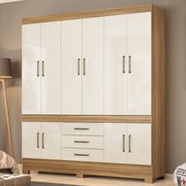 Guarda Roupa Casal 10 Portas E 3 Gavetas New Murano Amêndola Touch-off White