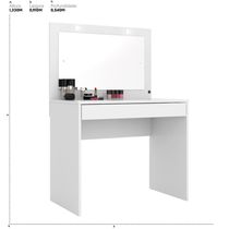 Camarim Penteadeira Com Led 1 Gaveta Atraente Branco