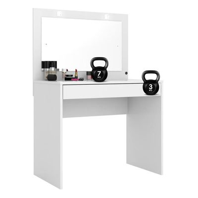 Camarim Penteadeira Com Led 1 Gaveta Atraente Branco