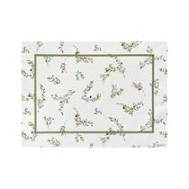 Lugar Americano Retângular Em Tecido Linhão Estampado 50x36cm Mameg Flora