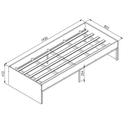Cama Solteiro Com Estrutura Aço Artetube
