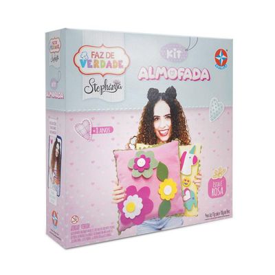 Kit Almofada Rosa para Boneca Paula Stephania Estrela