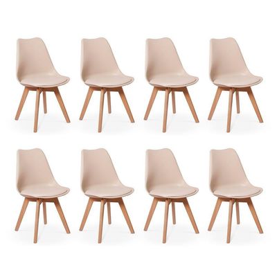 Kit 8 Cadeiras Eames Wood Leda Nude Império Brazil Business