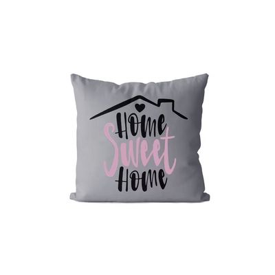 Capa Almofada Home Amor Cinza 40cm Facil Lavar 2un