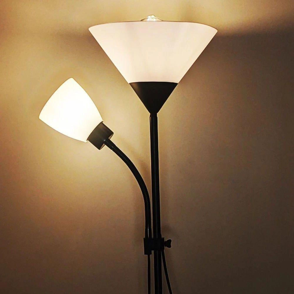 Luminária Abajur Chão Duo Floor Pedestal Articulada Lustre Decoraçao Iluminaçao
