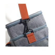 Bolsa Termica Marmita Lancheira Multiuso Alça Trabalho Passeio Academia Dois Compartimentos Azul