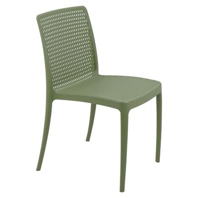 Cadeira Tramontina Isabelle Em Polipropileno Ocean Clean Verde Oliva