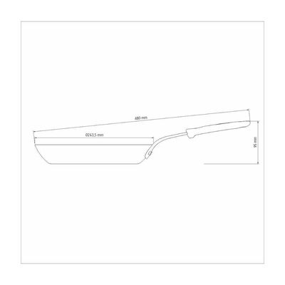 Frigideira Tramontina Profissional Em Ferro 26 Cm 1,7 L