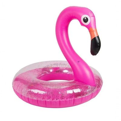 Boia Flamingo Glitter Grande Inflável 90cm