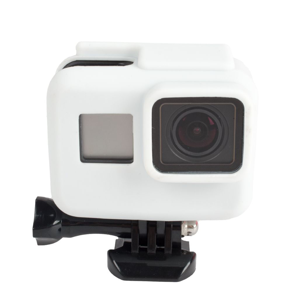 Capa Silicone Branca para Câmeras GoPro 5/6/7 Black