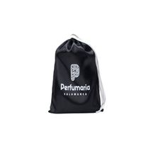 Saquinho Presenteável de Cetim Preto c/logo 20x25