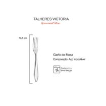 Garfo de Mesa Talheres Aço Inox Victoria 6un