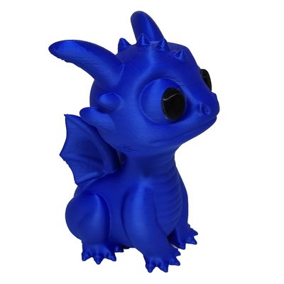 Dragão Baby Impressão 3d Decoração 13 cm Geek Brinquedo Azul Silk