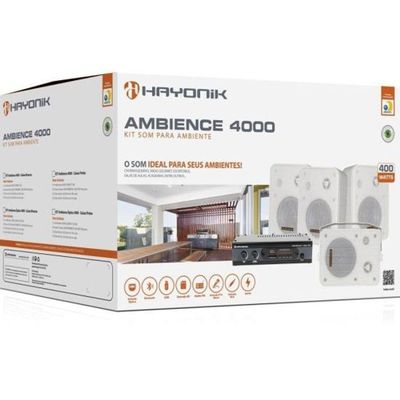 Kit Som Para Ambiente Hayonik Ambience 4000 Od V2 Branco