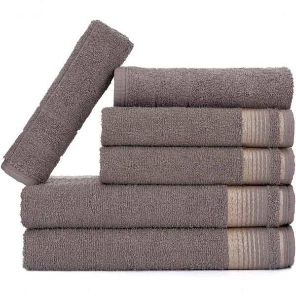 Jogo de Toalhas Luxury Soft Beka 360 g/m² 2 Banho + 2 Rosto + 2 Piso Luxo Cinza