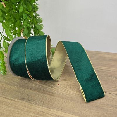 Fita Aramada Veludo Verde Comprimento 9.14m