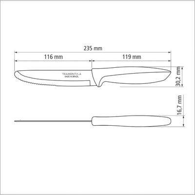 Faca Churrasco Jumbo 5 Plenus Tramontina Aço Inox Tramontina