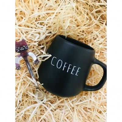 Conjunto Caneca Bojuda E Colher Gatinho Coffee