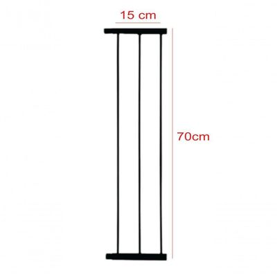 Extensor Prolongador De 15x70 Cm Para Portão Grade Pet Altura 80 Preto F