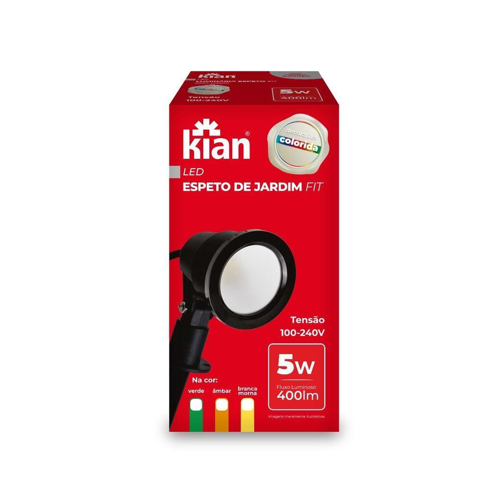 Kit 7 Espetos Luminárias Jardim Led 5w Verde Bivolt