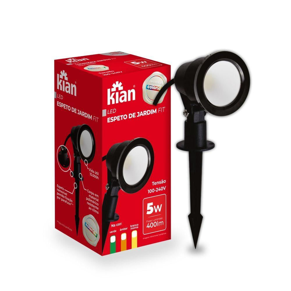 Kit 6 Espetos Luminárias Jardim Led 5w Verde Bivolt